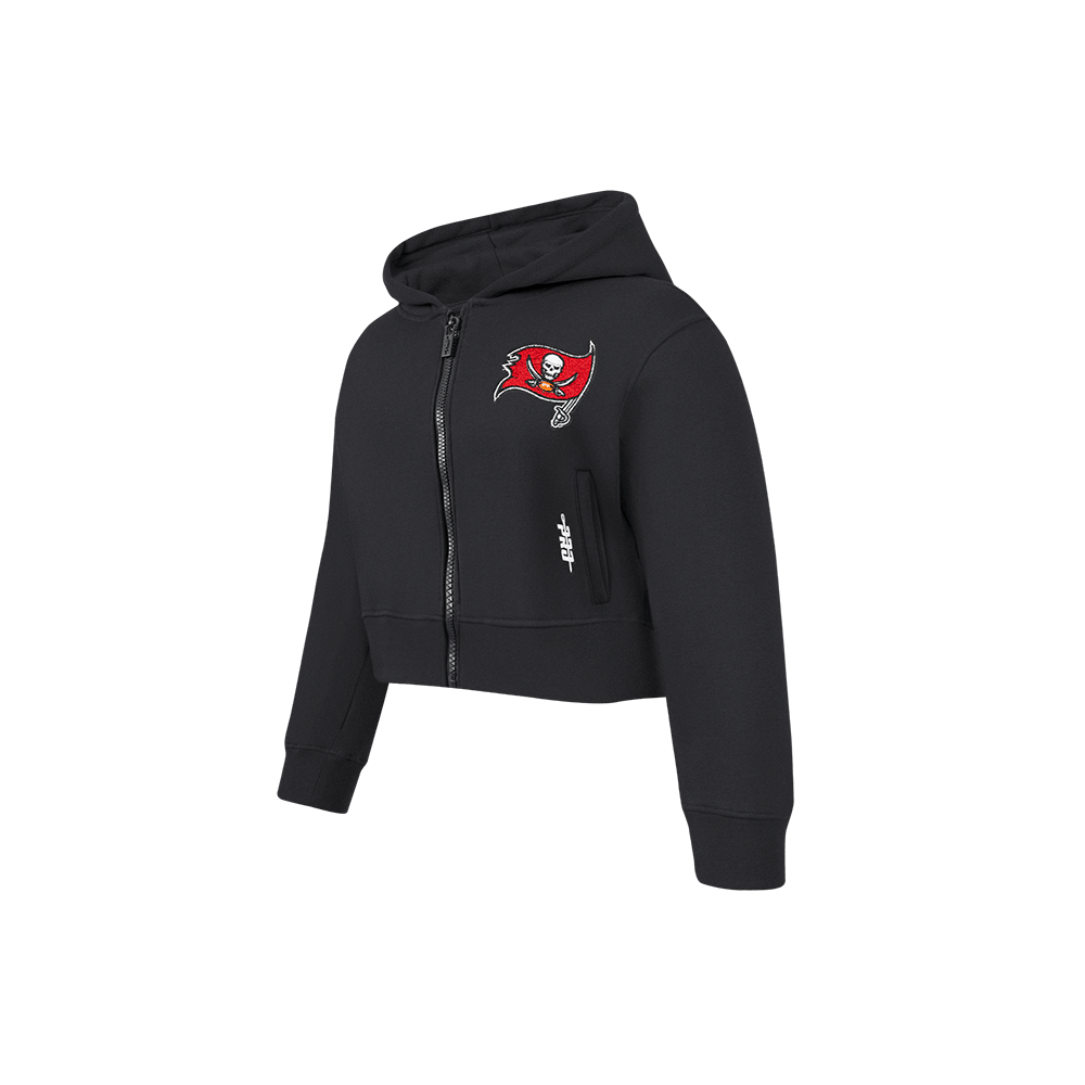 NFL Tampa Bay Buccaneers Classic Little Girl'S Fleece Full Zip Hoodie (Black) product image 2, provided for visual reference