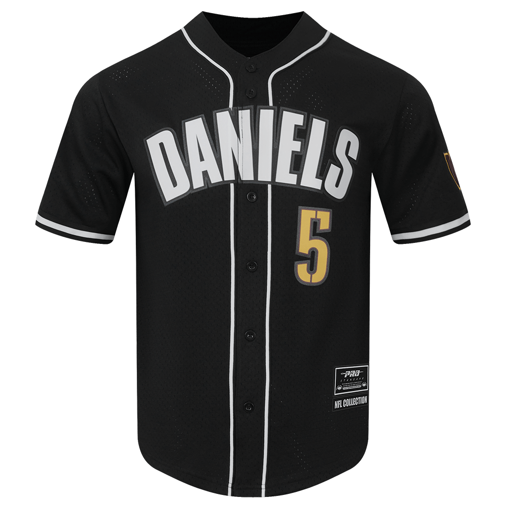 NFL WASHINGTON COMMANDERS JAYDEN DANIELS #5 CLASSIC Men MESH BUTTON (BLACK) product image 1, provided for visual reference