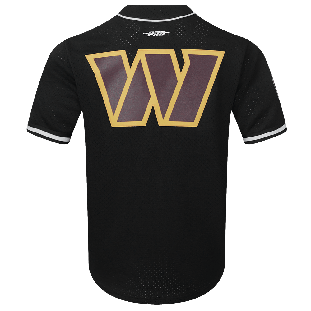 NFL WASHINGTON COMMANDERS JAYDEN DANIELS #5 CLASSIC Men MESH BUTTON (BLACK) product image 3, provided for visual reference