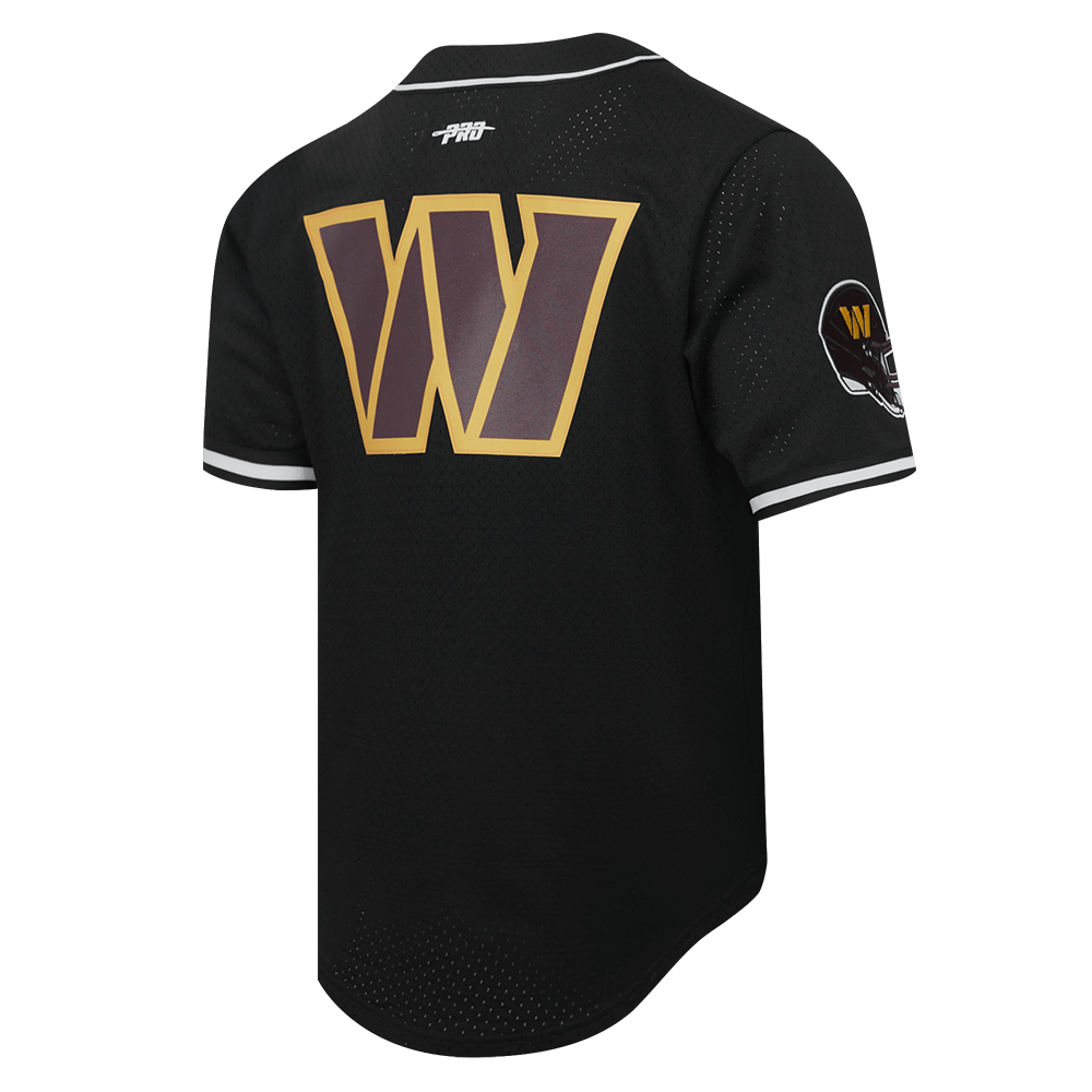 NFL WASHINGTON COMMANDERS JAYDEN DANIELS #5 CLASSIC Men MESH BUTTON (BLACK) product image 4, provided for visual reference