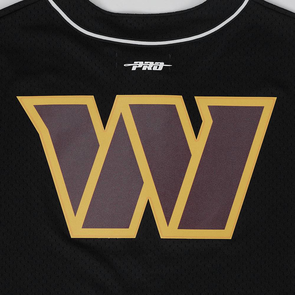 NFL WASHINGTON COMMANDERS JAYDEN DANIELS #5 CLASSIC Men MESH BUTTON (BLACK) product image 5, provided for visual reference