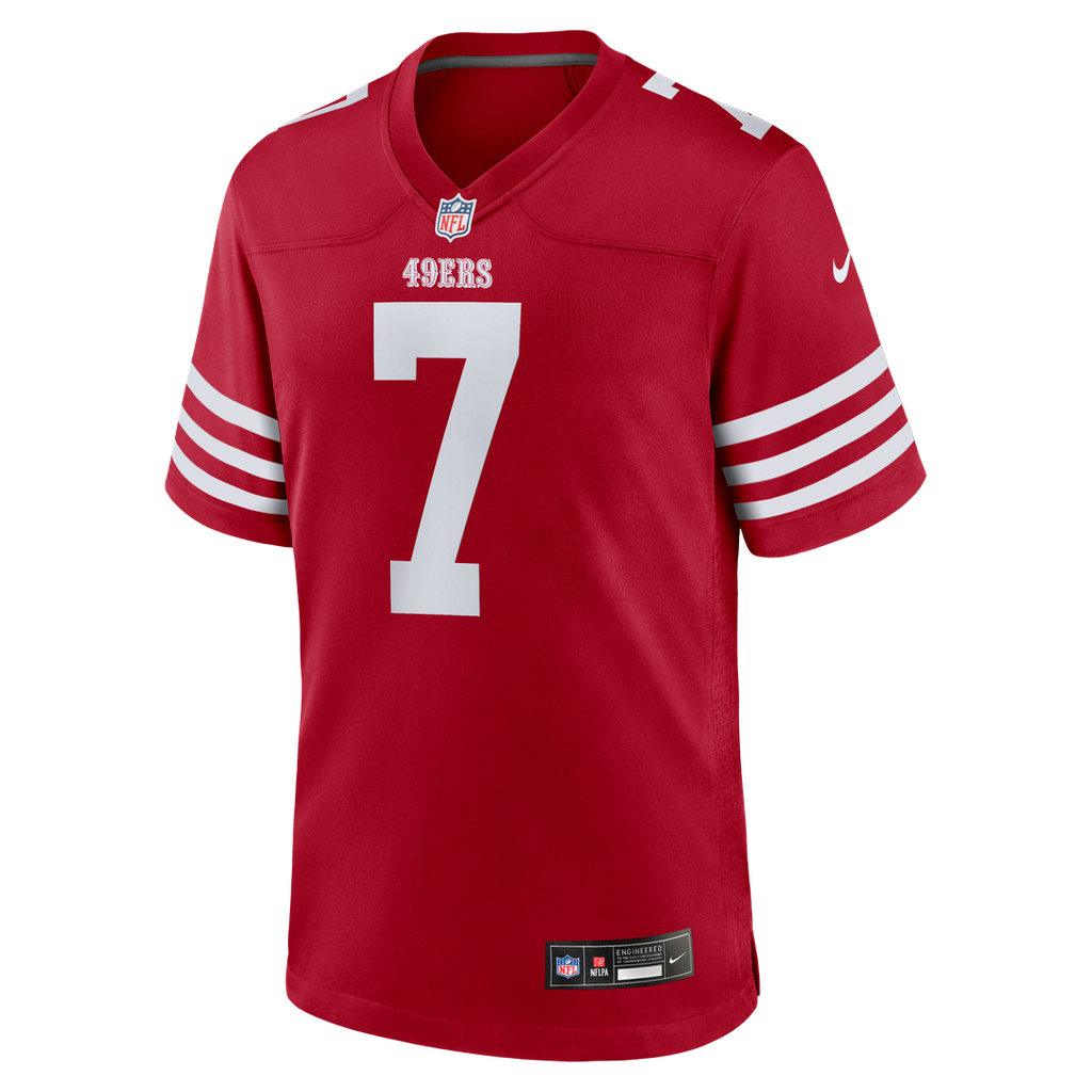 San Francisco 49ers Thomas Morstead Scarlet Team Game Jersey product image 2, provided for visual reference and product