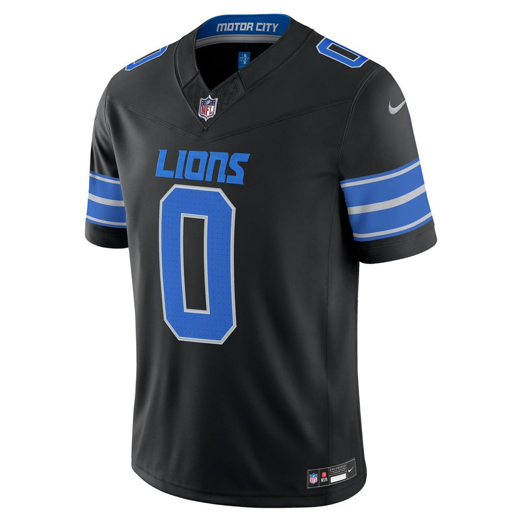 Detroit Lions Jahmyr Gibbs Black Alternate Vapor F.U.S.E. Stitched Limited Jersey product image 2, provided for visual