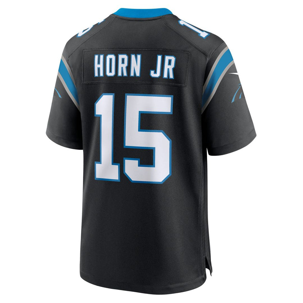 Carolina Panthers Jimmy Horn Jr Black Team Game Jersey product image 3, provided for visual reference and product detail