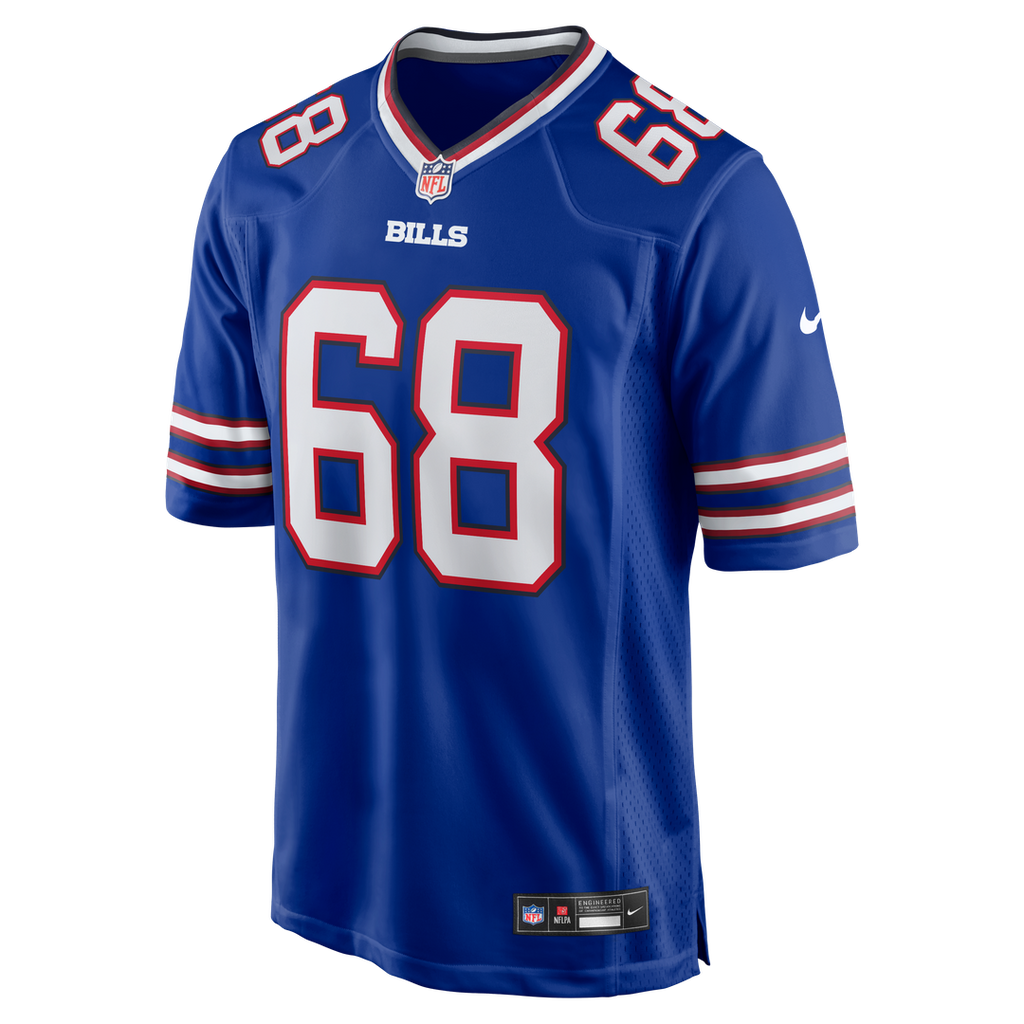 Buffalo Bills Joe DeLamielleure Royal Game Retired Player Jersey product image 2, provided for visual reference and product