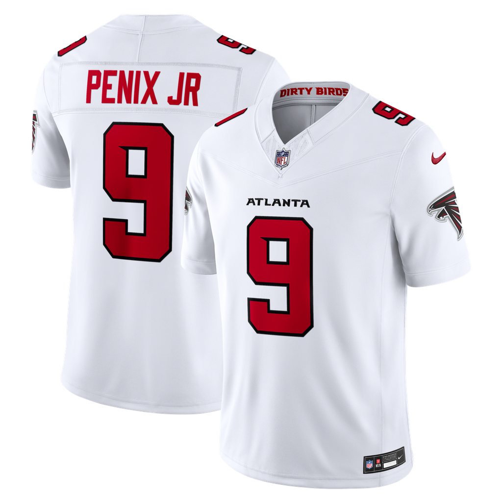 Atlanta Falcons Michael Penix Jr. White Vapor F.U.S.E. Stitched Limited Jersey product image 9, provided for visual