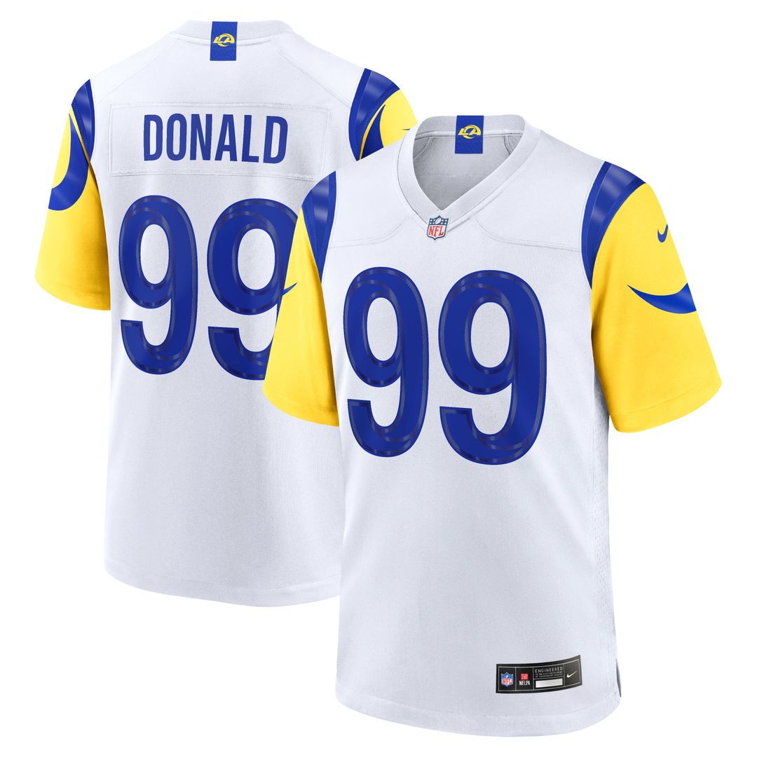 Los Angeles Rams Aaron Donald Royal Game Jersey product image 7, provided for visual reference and product detail review