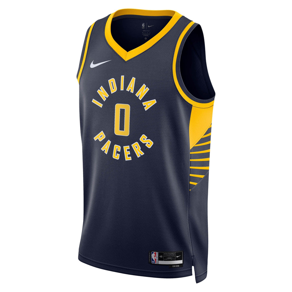 Tyrese Haliburton Indiana Pacers Icon Edition Swingman Jersey - Navy - Unisex product image 3, provided for visual reference