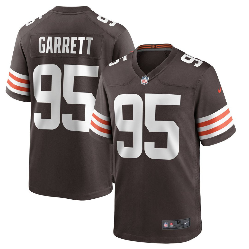Cleveland Browns Myles Garrett Brown Player Game Jersey product image 1, provided for visual reference and product detail