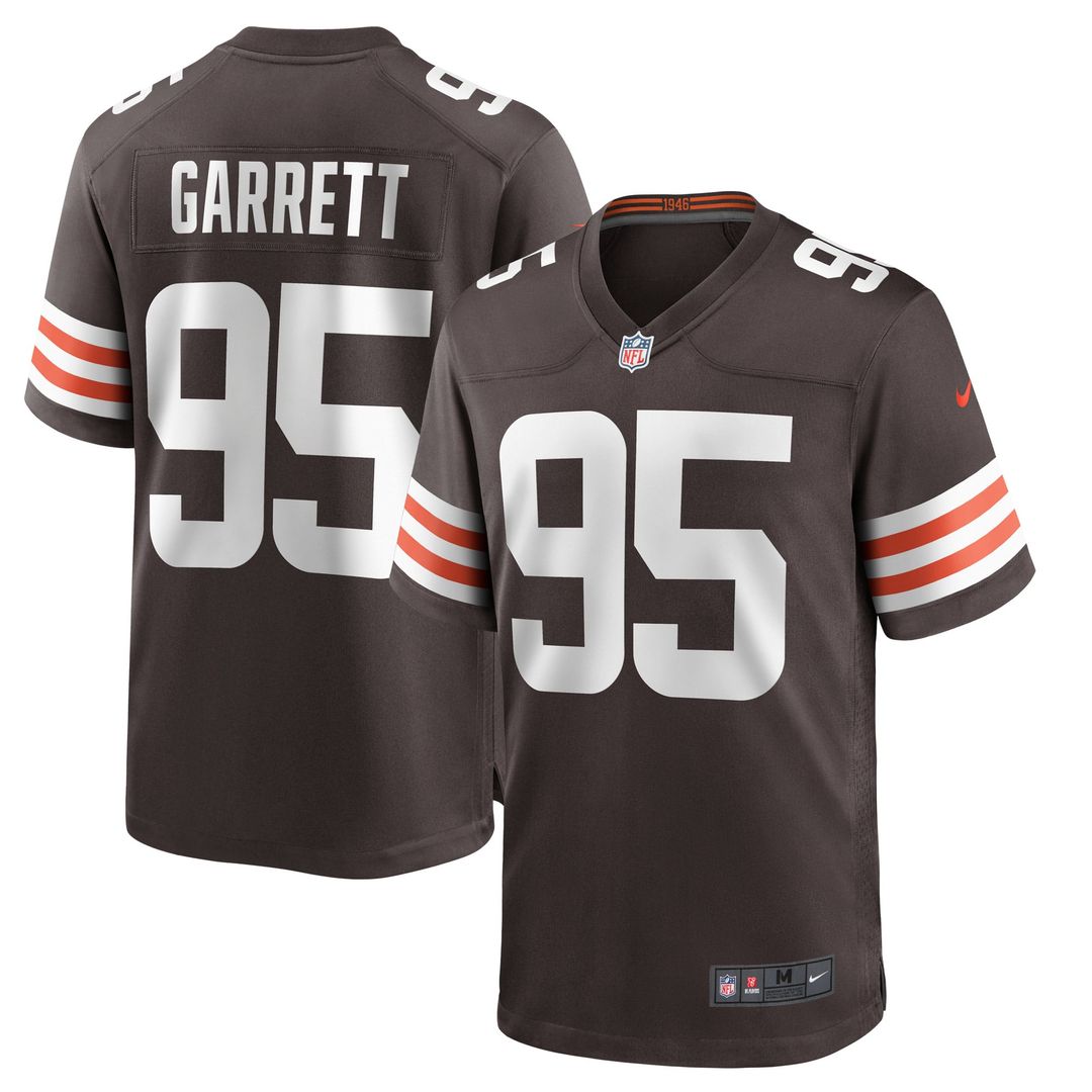 Cleveland Browns Myles Garrett Brown Player Game Jersey product image 1, provided for visual reference and product detail