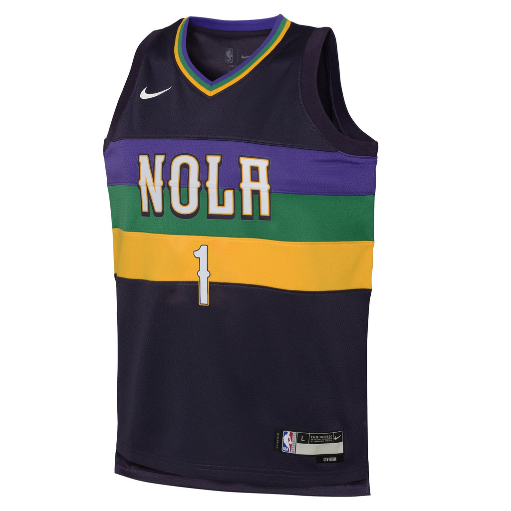Zion Williamson New Orleans Pelicans City Edition Swingman Jersey - Purple - Youth product image 2, provided for visual