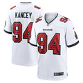 Tampa Bay Buccaneers Calijah Kancey White Game Jersey product image 1, provided for visual reference and product detail