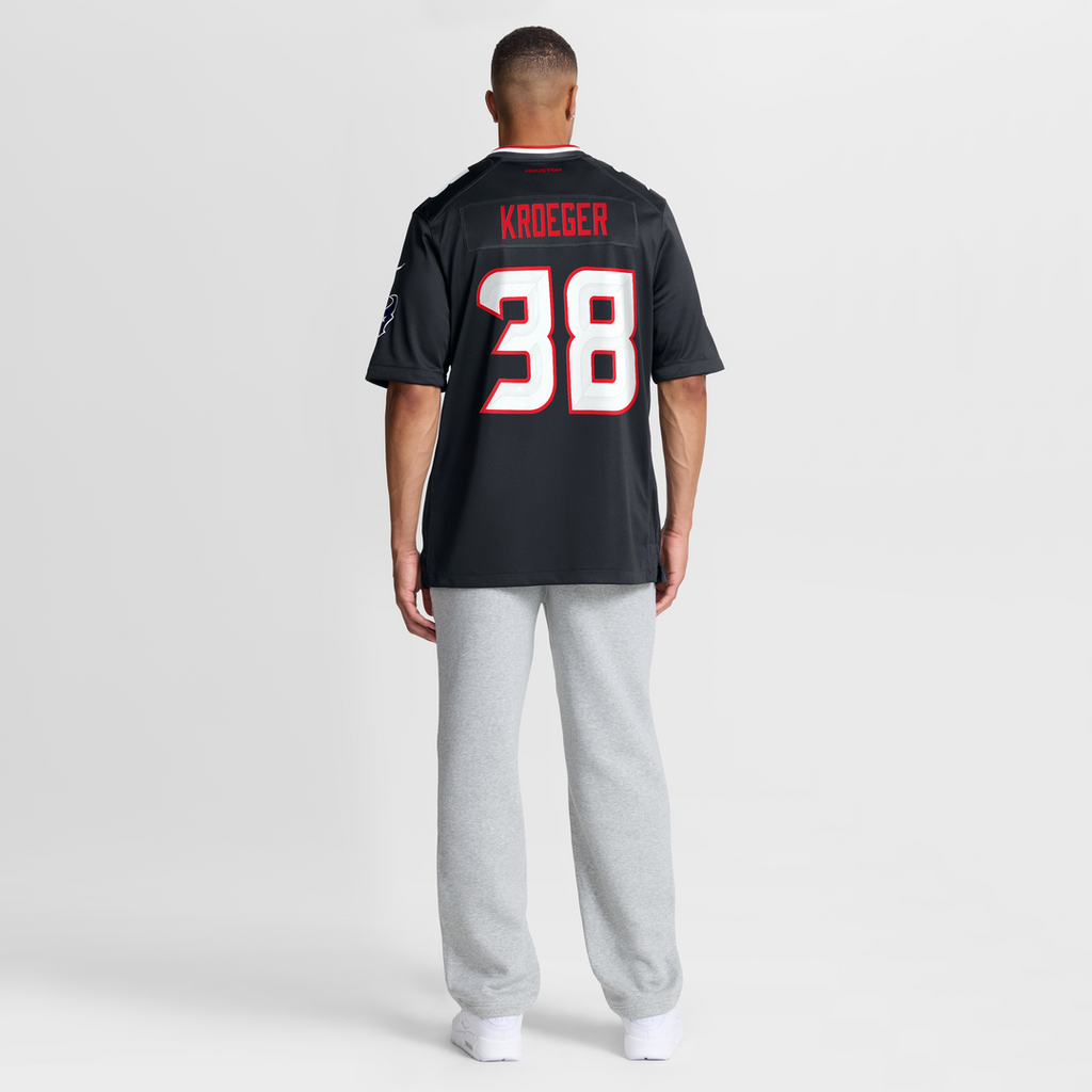 Houston Texans Kai Kroeger Navy Team Game Jersey product image 5, provided for visual reference and product detail review