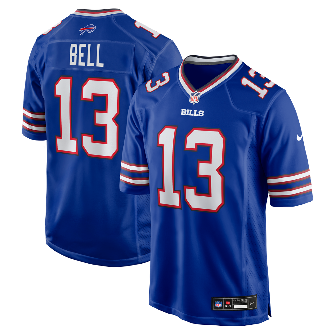 Buffalo Bills Skyler Bell Royal Team Game Jersey product image 1, provided for visual reference and product detail review