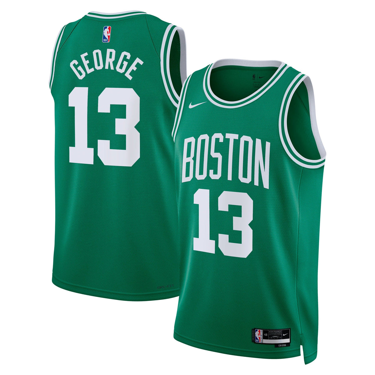 Boston Celtics Icon Edition Swingman Basketball Jersey - Kelly Green - Custom - Unisex - Paul George product image 1,