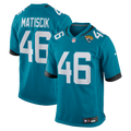 Jacksonville Jaguars Ross Matiscik Teal Game Jersey product image 1, provided for visual reference and product detail review