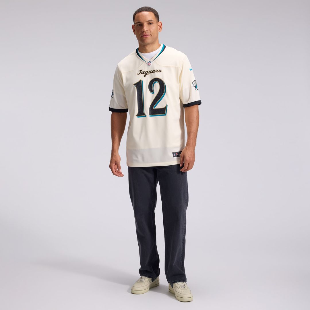 Jacksonville Jaguars Travis Hunter Natural 2026 Rivalries Collection Game Jersey product image 4, provided for visual
