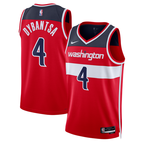 AJ Dybantsa Washington Wizards Swingman Icon Jersey - Red - Unisex product image 2, provided for visual reference and
