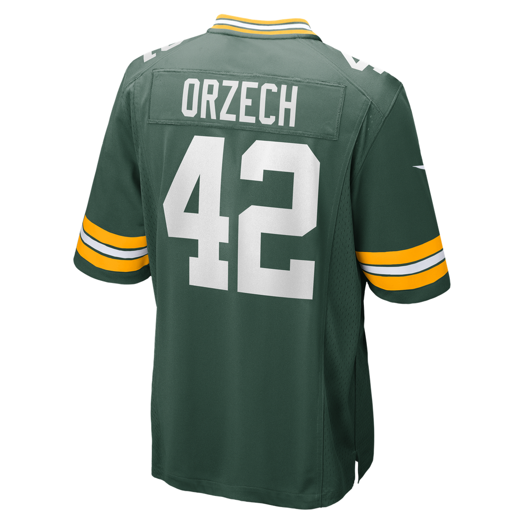 Green Bay Packers Matt Orzech Green Game Jersey product image 3, provided for visual reference and product detail review
