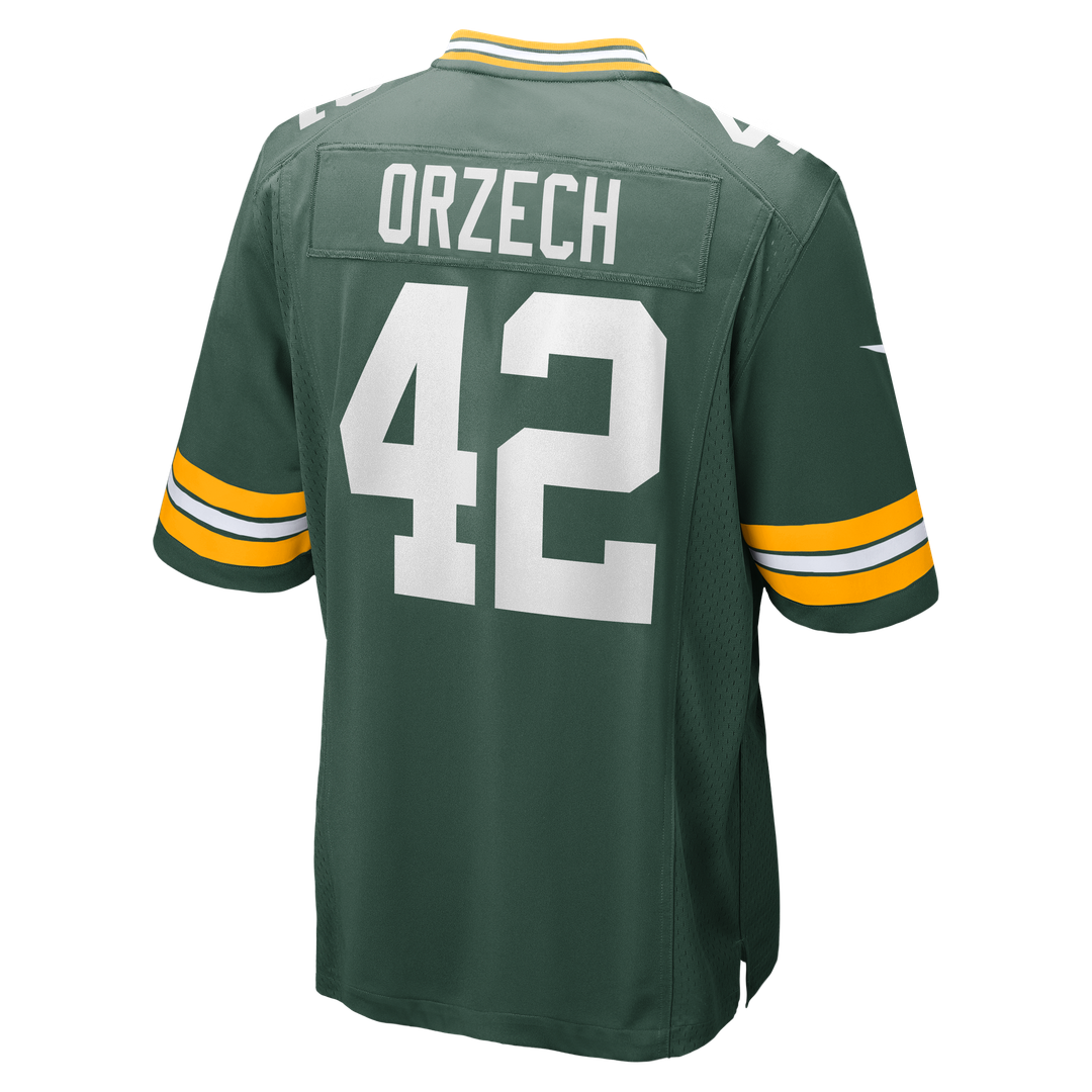 Green Bay Packers Matt Orzech Green Game Jersey product image 3, provided for visual reference and product detail review