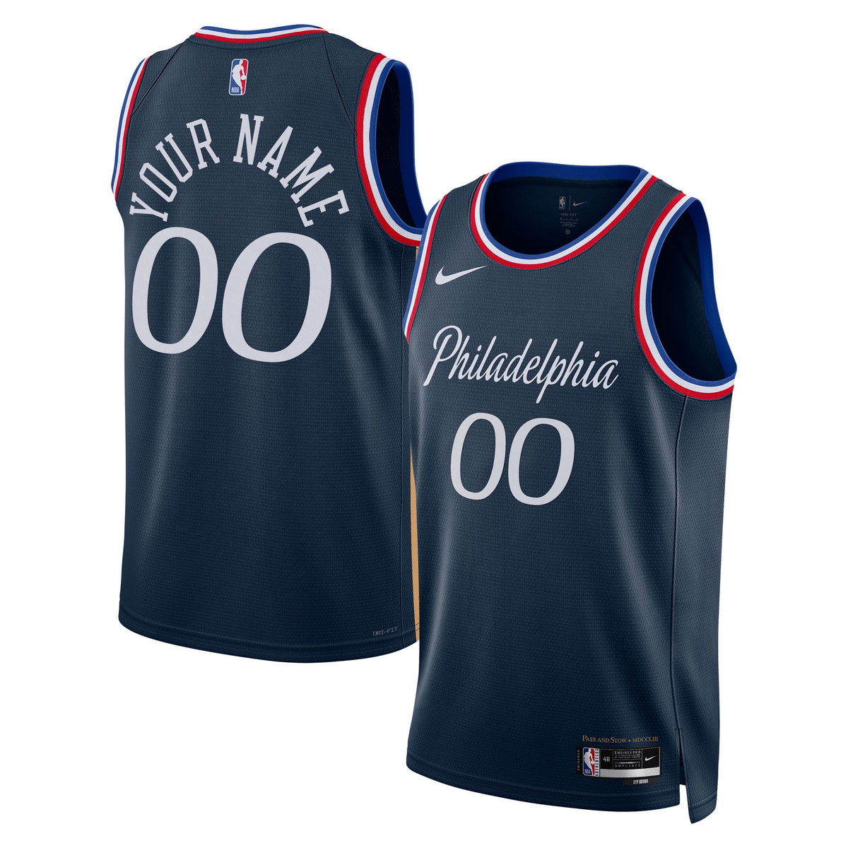 Philadelphia 76ers 2025/26 City Edition Swingman Basketball Jersey - Custom - Unisex product image 1, provided for visual