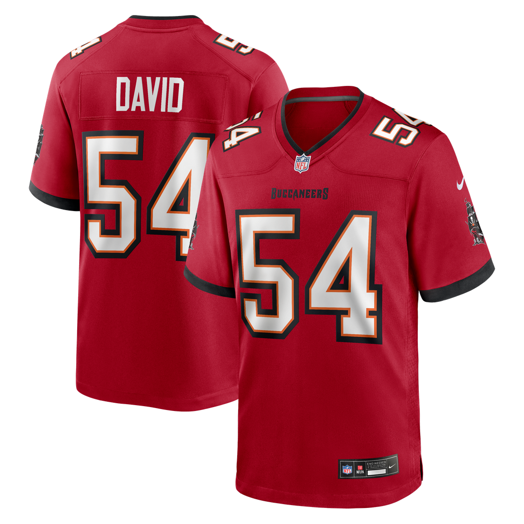 Tampa Bay Buccaneers Lavonte David Red Game Jersey product image 1, provided for visual reference and product detail review