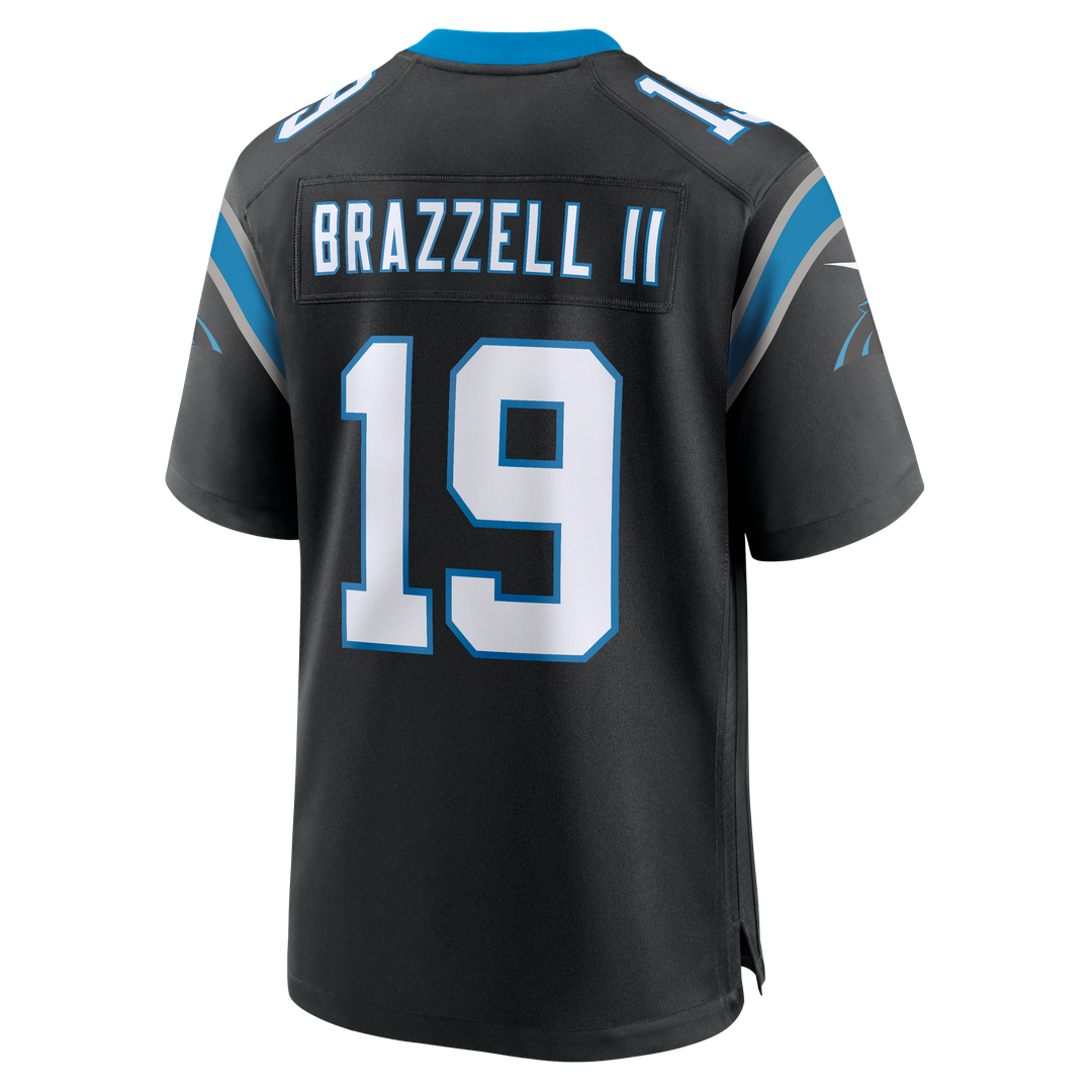Carolina Panthers Chris Brazzell II Black Team Game Jersey product image 3, provided for visual reference and product detail