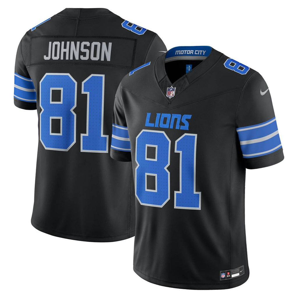 Detroit Lions Calvin Johnson Black Alternate Vapor F.U.S.E. Stitched Retired Limited Jersey product image 1, provided for