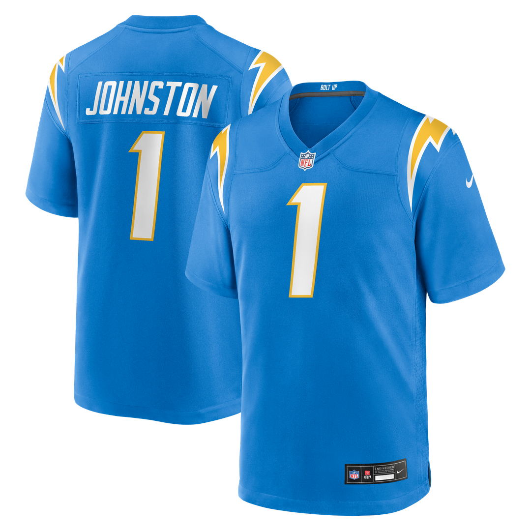 Los Angeles Chargers Quentin Johnston Navy Alternate Super Chargers Game Player Jersey product image 7, provided for visual