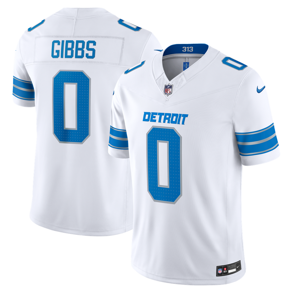 Detroit Lions Jahmyr Gibbs Black Alternate Vapor F.U.S.E. Stitched Limited Jersey product image 7, provided for visual