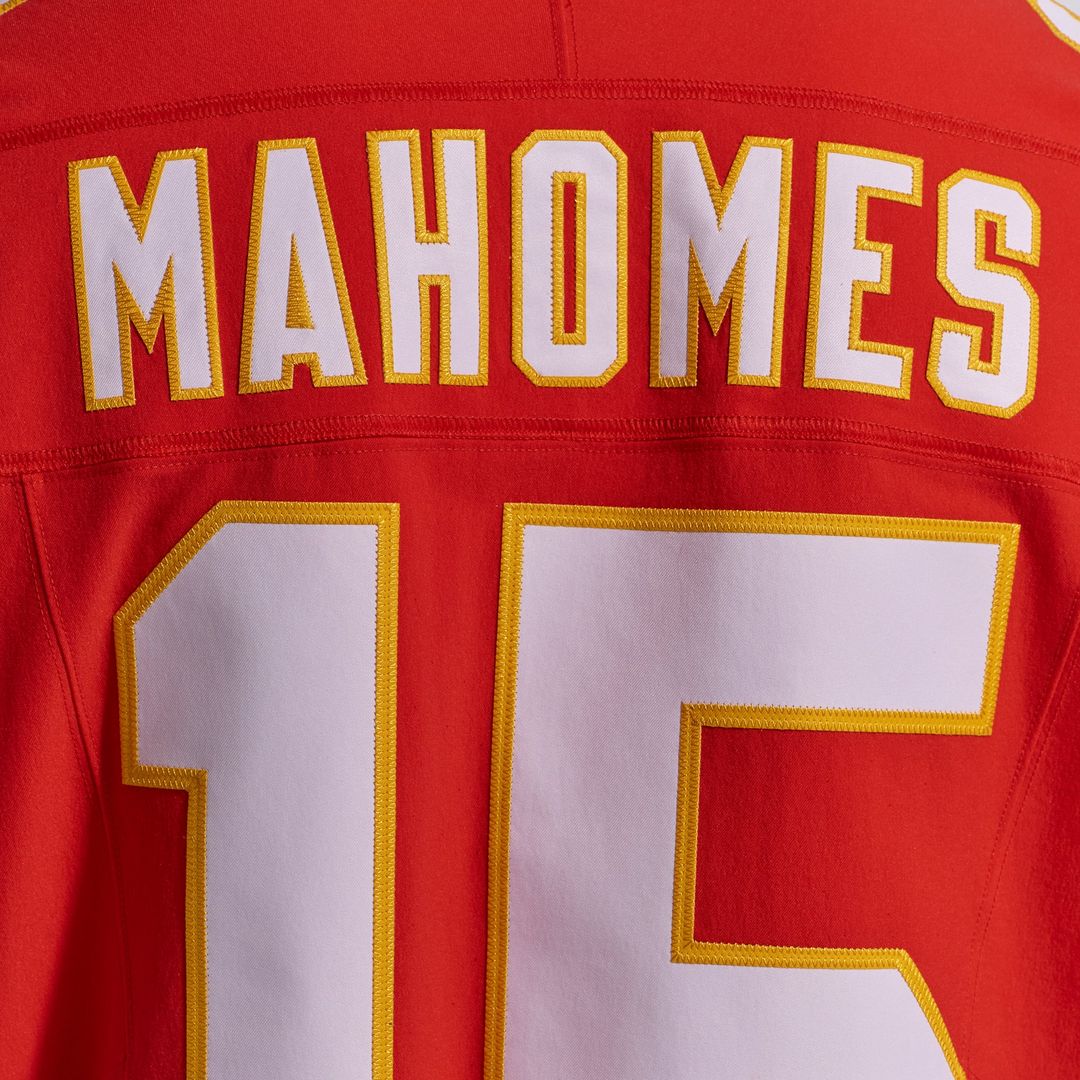 Kansas City Chiefs Patrick Mahomes Red Team Vapor F.U.S.E. Elite Jersey product image 12, provided for visual reference and