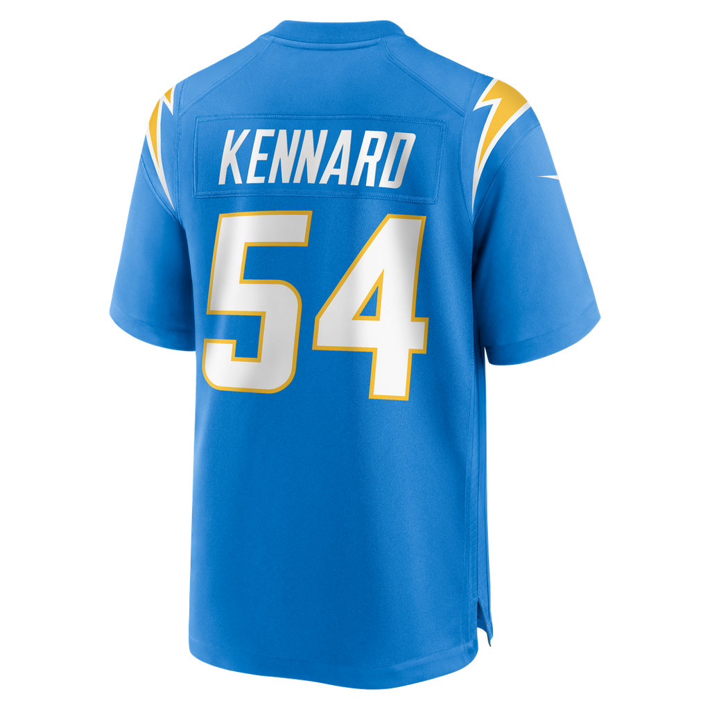 Los Angeles Chargers Kyle Kennard Powder Blue Team Game Jersey product image 3, provided for visual reference and product