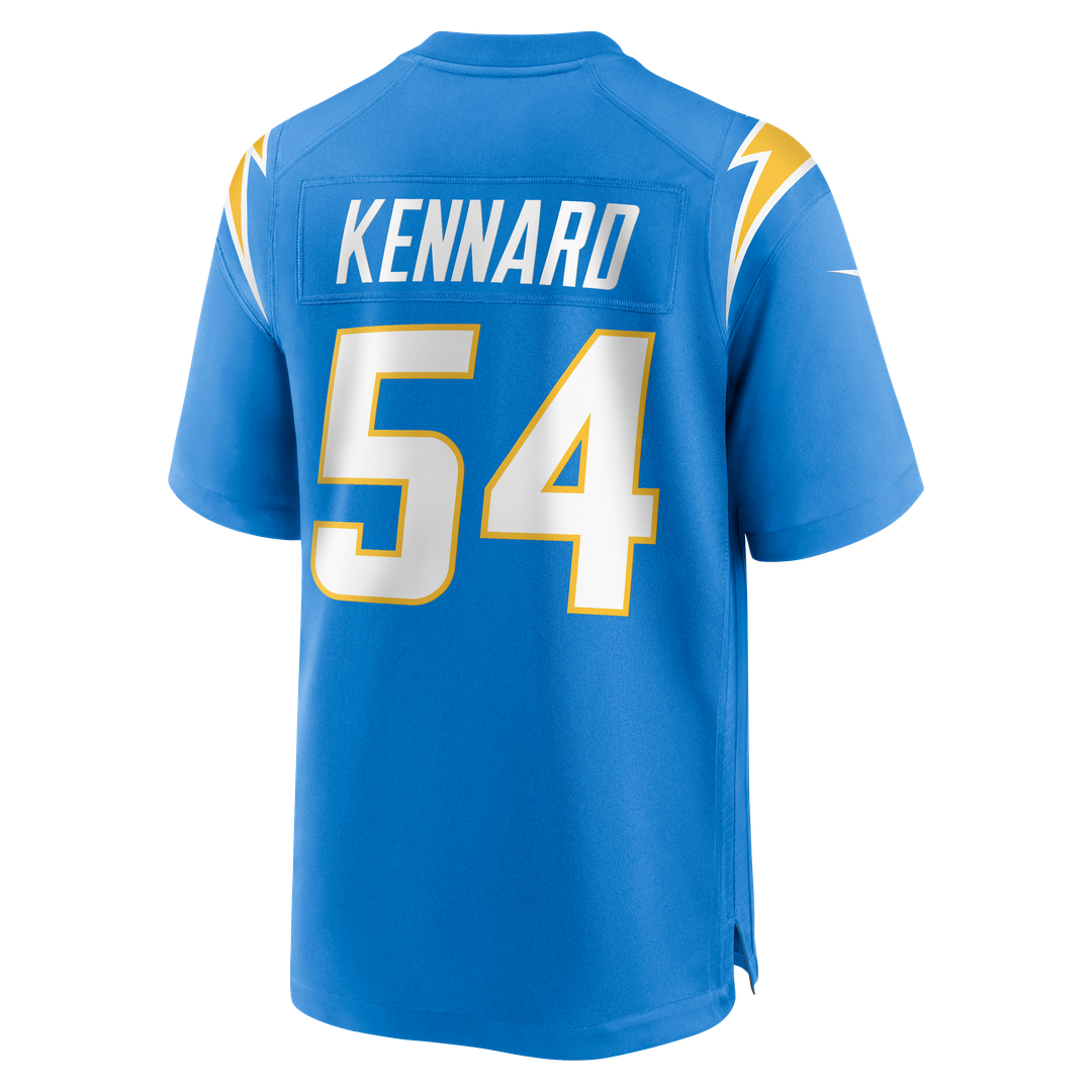 Los Angeles Chargers Kyle Kennard Powder Blue Team Game Jersey product image 3, provided for visual reference and product