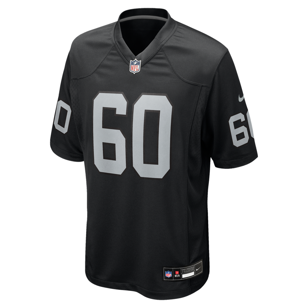 Las Vegas Raiders Charles Grant Black Team Game Jersey product image 2, provided for visual reference and product detail