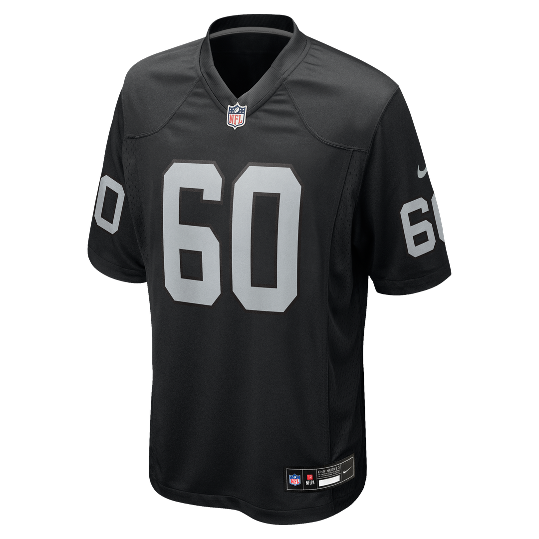 Las Vegas Raiders Charles Grant Black Team Game Jersey product image 2, provided for visual reference and product detail