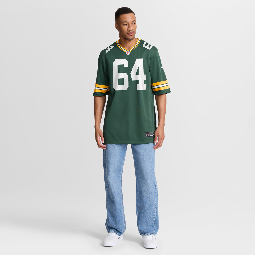 Green Bay Packers Jerry Kramer Green Game Retired Player Jersey product image 7, provided for visual reference and product