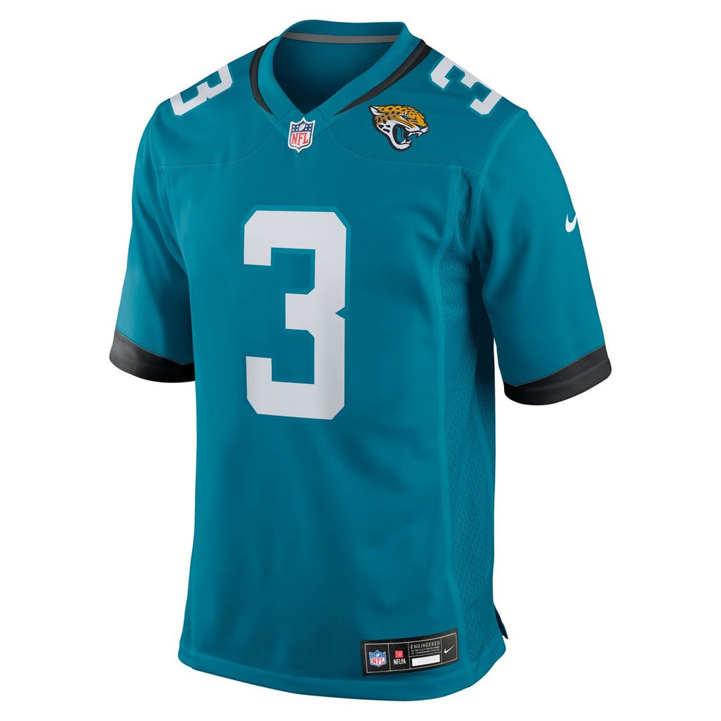 Jacksonville Jaguars Jakobi Meyers Teal Team Game Jersey product image 7, provided for visual reference and product detail