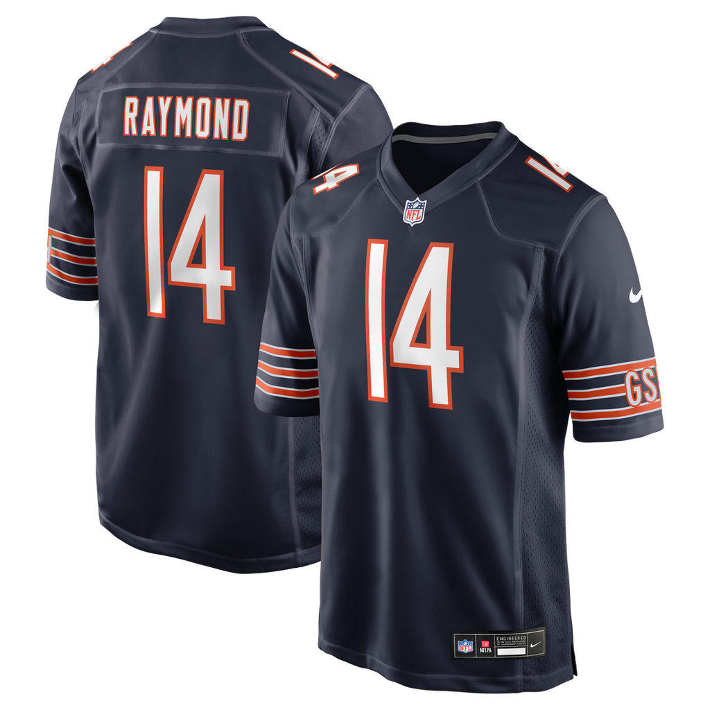 Chicago Bears Kalif Raymond Navy Team Game Jersey product image 1, provided for visual reference and product detail review