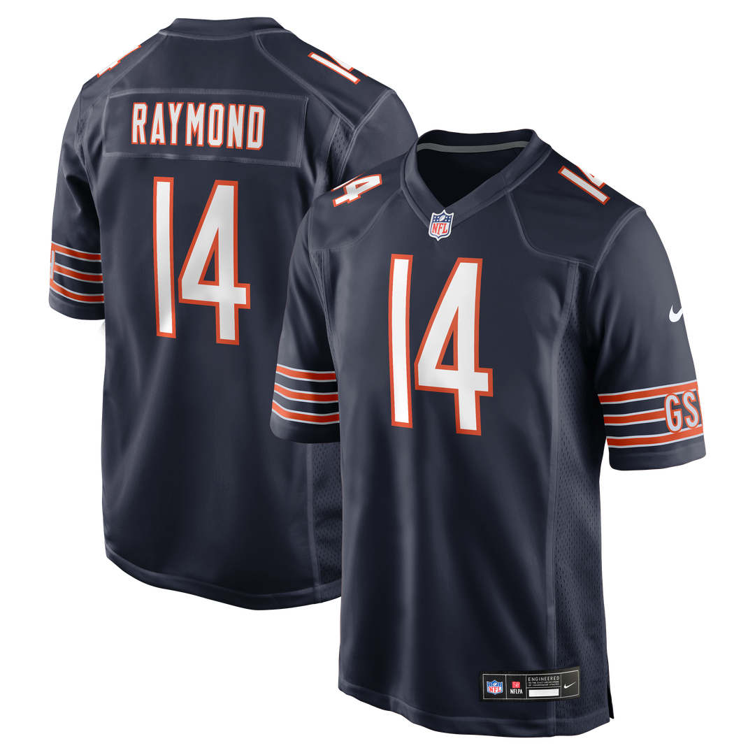 Chicago Bears Kalif Raymond Navy Team Game Jersey product image 1, provided for visual reference and product detail review