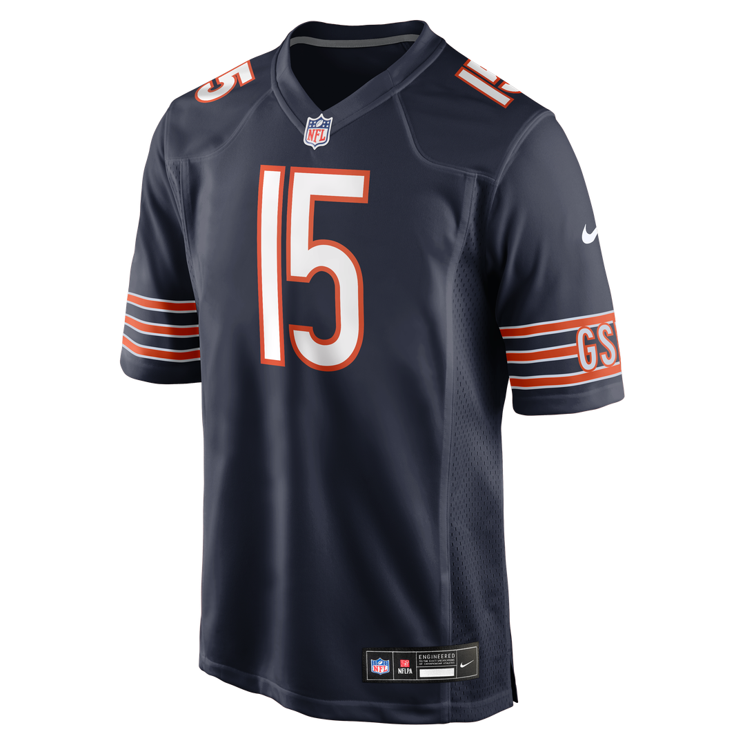 Chicago Bears Rome Odunze Navy Player Game Jersey product image 2, provided for visual reference and product detail review