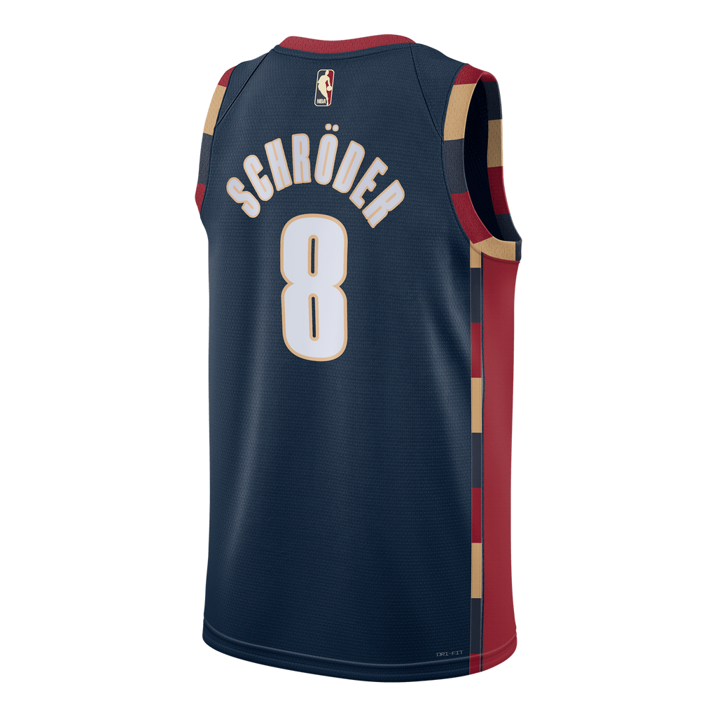 Dennis Schröder Cleveland Cavaliers Classic Edition Swingman Jersey - Navy - Unisex product image 4, provided for visual
