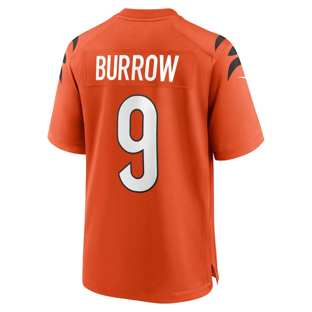 Cincinnati Bengals Joe Burrow Black Player Game Jersey product image 31, provided for visual reference and product detail