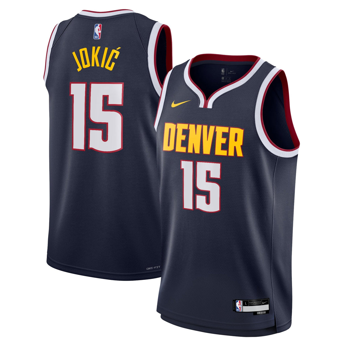 Denver Nuggets Nike Icon Swingman Jersey - Navy - Nikola product image 2