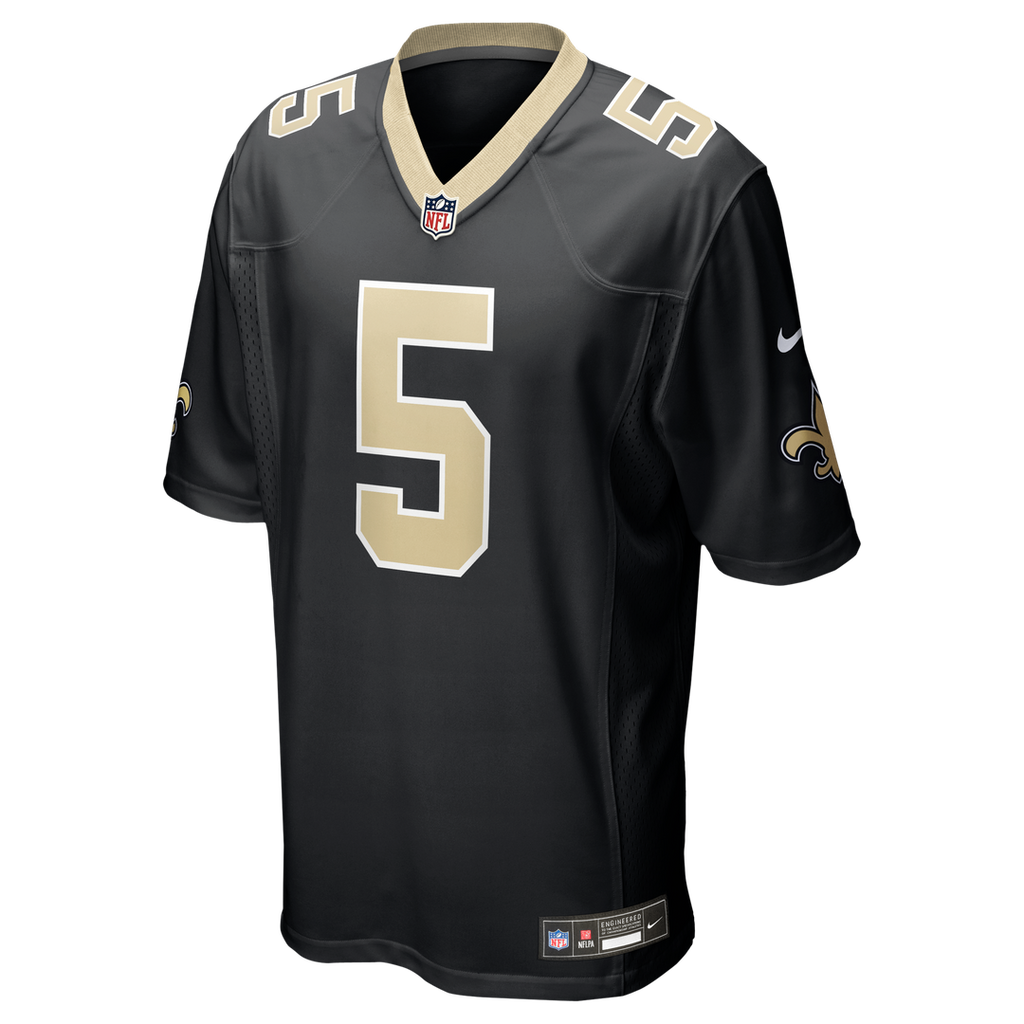 New Orleans Saints Kendre Miller Black Team Game Jersey product image 2, provided for visual reference and product detail