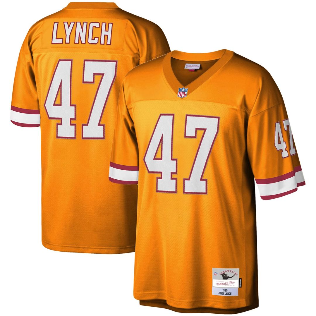 Tampa Bay Buccaneers John Lynch Orange Big & Tall 1995 Legacy Retired Player Jersey product image 1, provided for visual