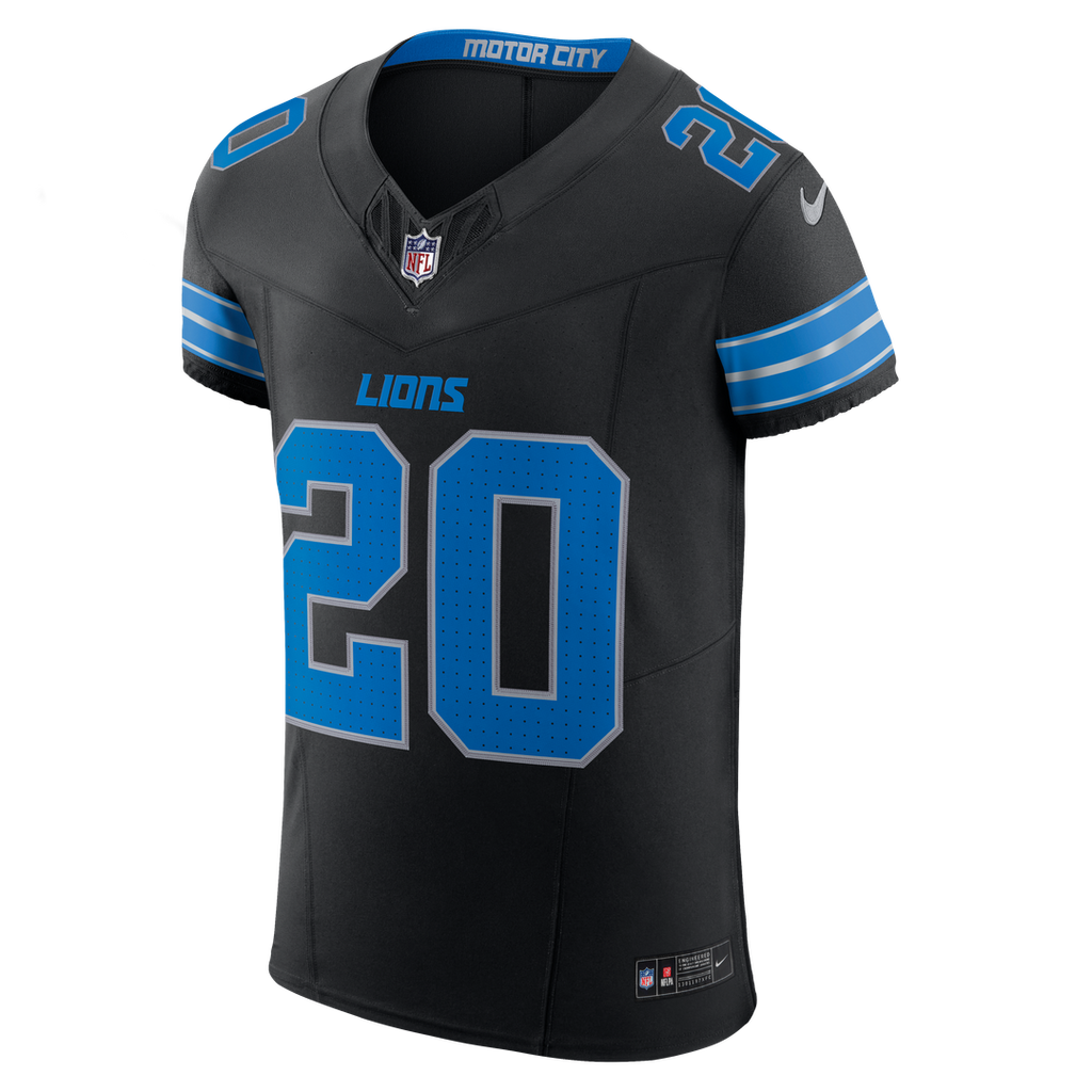 Detroit Lions Barry Sanders Black Alternate Vapor F.U.S.E. Elite Jersey product image 2, provided for visual reference and
