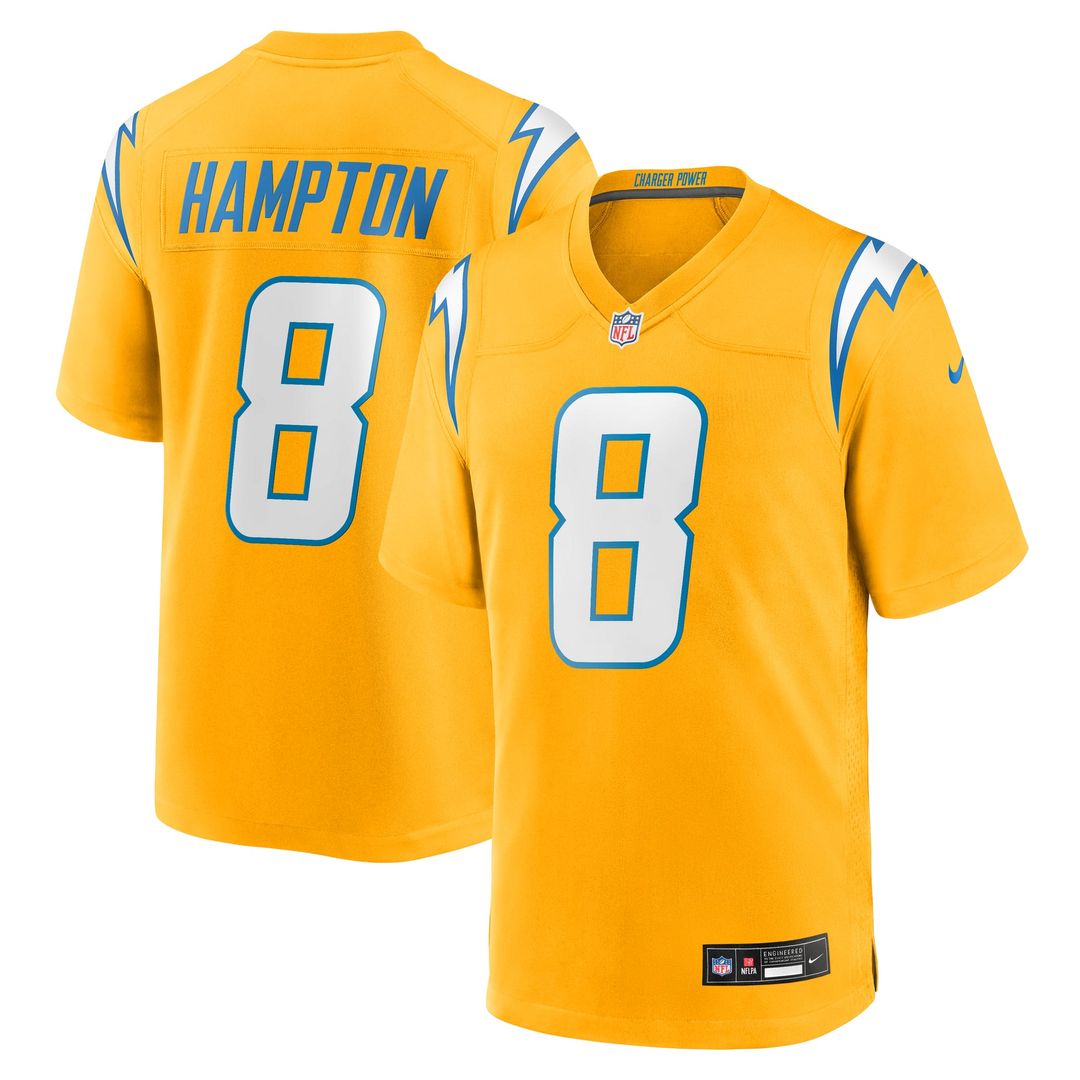 Los Angeles Chargers Omarion Hampton Navy Alternate Super Chargers Game Player Jersey product image 12, provided for visual