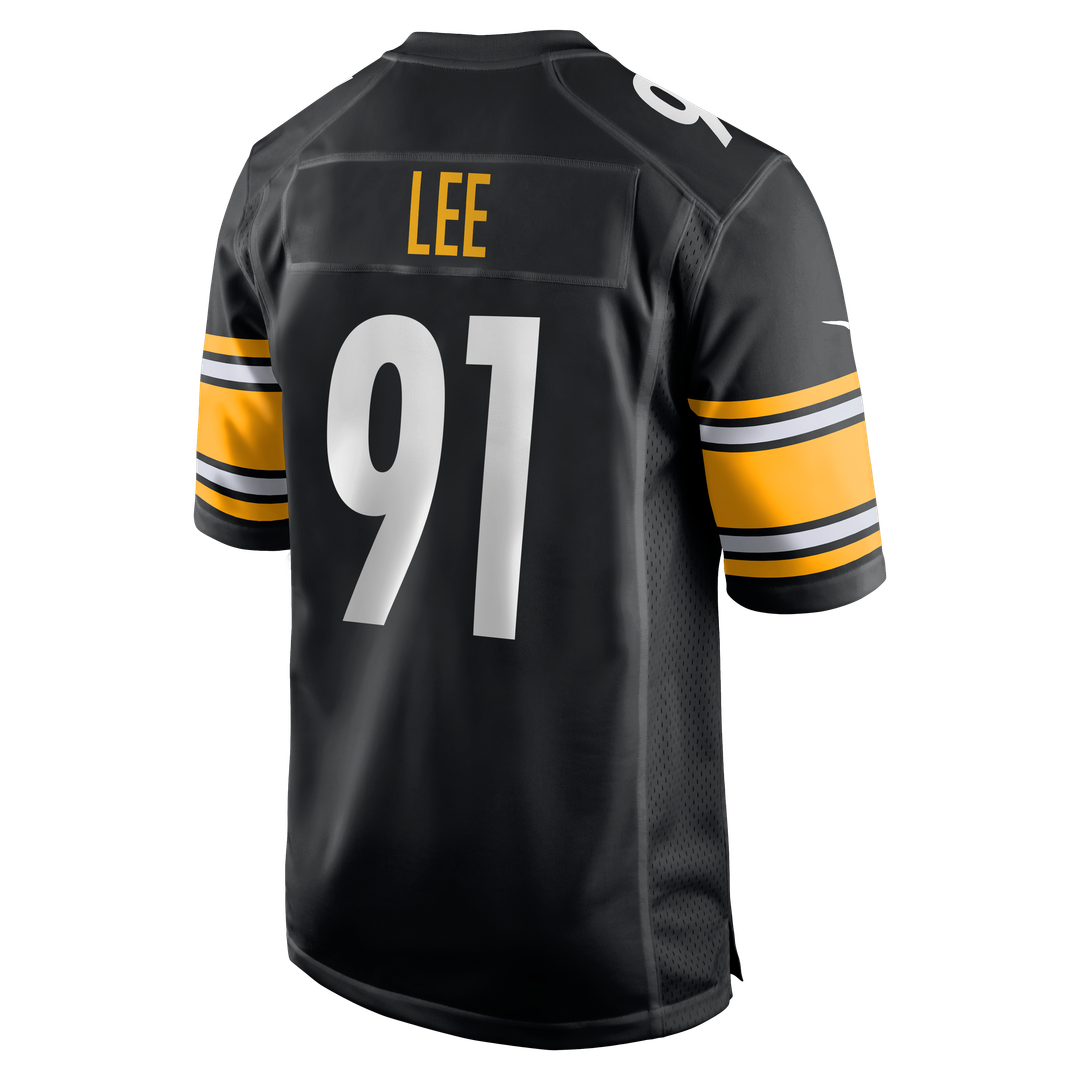 Pittsburgh Steelers Logan Lee Black Game Jersey product image 3, provided for visual reference and product detail review