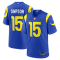 Los Angeles Rams Ty Simpson Royal Team Game Jersey product image 1, provided for visual reference and product detail review