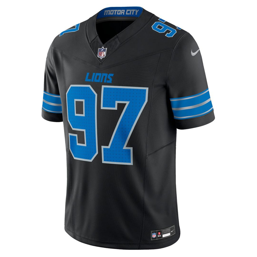 Detroit Lions Aidan Hutchinson Black 2nd Alternate Vapor F.U.S.E. Limited Jersey product image 2, provided for visual